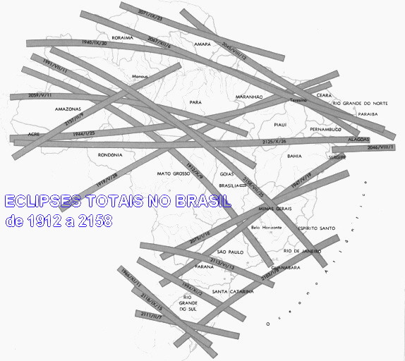 lugares do brasil com eclipse total de 1912 a 2158