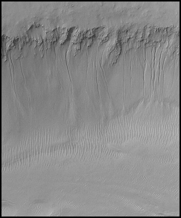 dunas vistas em marte