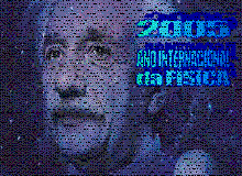 2005 ano internacional da fisica com uma imagem do einstein ao fundo