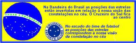 bandeiras do cruzeiro e do brasil com a constelação nelas