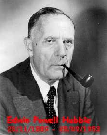 foto de hubble escrito Edwin Powell Hubble 20/11/1889 - 28/09/1953