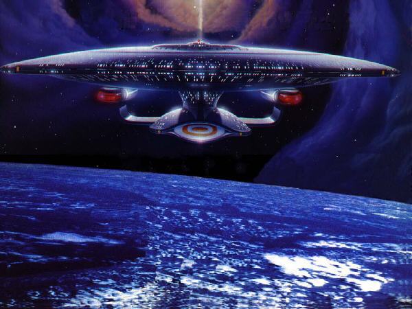 enterprise sobrevoando um planeta no filme