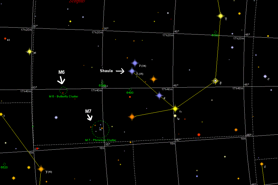 localização de m6 e m7