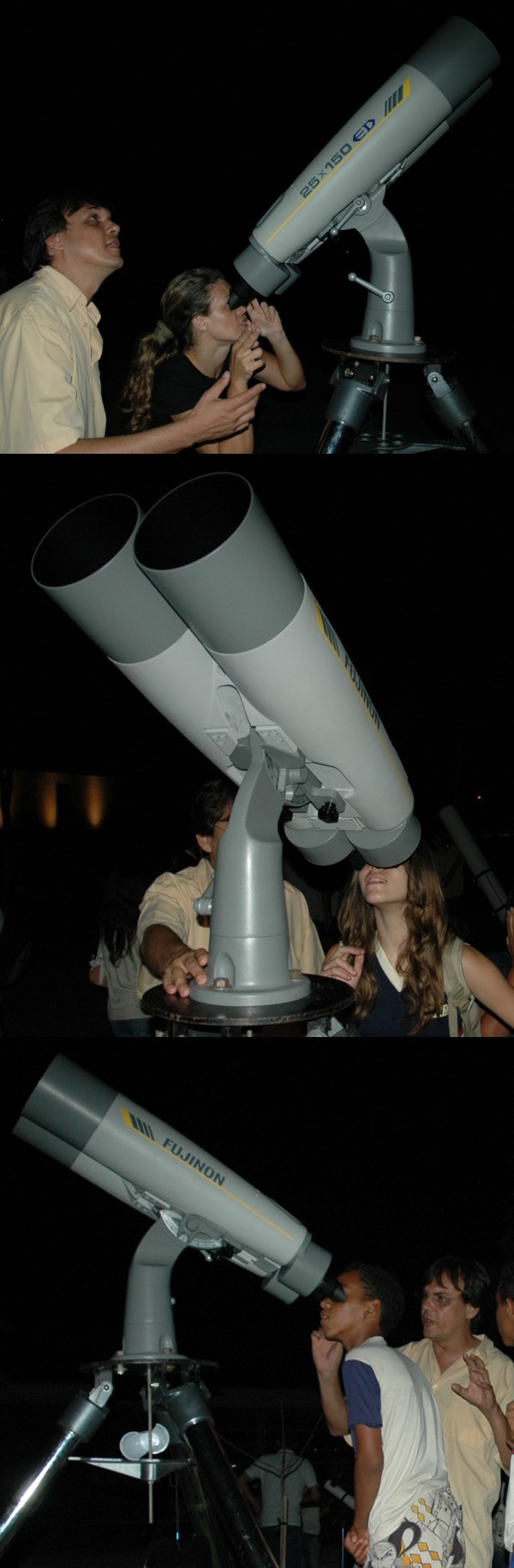 Maio/08 - 'Binoclão' - Fernando da Costa Linhares (Monitor do Frei Rosário)

        Fotos do Telescópio Binocular da UFMG (já apelidado de “binoclão”), monitorado pelo Getulio, mostrando a Lua; Nebulosa de Órion; etc. ao público presente ao projeto “Quarta Crescente”, dia 09 passado no Parque Ecológico da Pampulha.
        
        