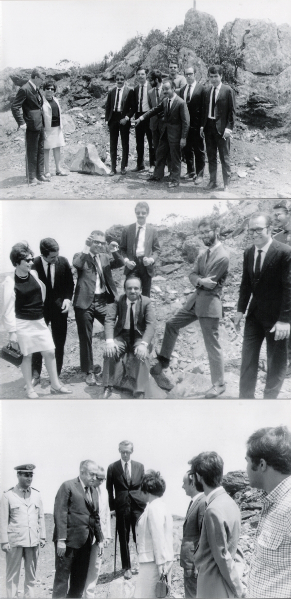 Março/09 - Foto Histórica: Lançamento da Pedra Fundamental do Observatório Astronômico Frei Rosário – Família Wykrota

        O lançamento da Pedra Fundamental do 'Frei Rosário' foi feito por Israel Pinheiro, governador de Minas Gerais na época (última foto).
        
        Nas fotos, aparecem algumas personalidades da astronomia brasileira; entre elas Muniz Barreto (na época, diretor do Observatório Nacional, que na segunda foto aparece assentado) Henrique Wykrota (com bengala) e Rodrigo Tarsia (com barba).
        
        O Prof. Rodrigo, hoje aposentado, foi durante vários anos coordenador do 'Frei Rosário'.
        
        Em sua reunião de fevereiro passado, o “Small Bodies Naming Committee” (Comitê de Denominação de Pequenos Objetos) - Massachusetts-USA - decidiu homenagear o Prof. Rodrigo Tarsia dando o nome Tarsia = 1992 RT5 a um dos seis asteróides designados na ocasião.
        
        O recém nomeado asteróide Tarsia = 1992 RT5 foi descoberto pelo astrônomo belga Eric Walter Elst, antigo colaborador do 'Frei Rosário', no dia 2 de setembro de 1992. Foi o próprio Eric quem sugeriu ao 'Comitê de Denominação de Pequenos Objetos' a homenagem ao Prof. Rodrigo.
        
        Essa homenagem é motivo de orgulho para nós da UFMG e, em especial, do 'Frei Rosário'.
    
        