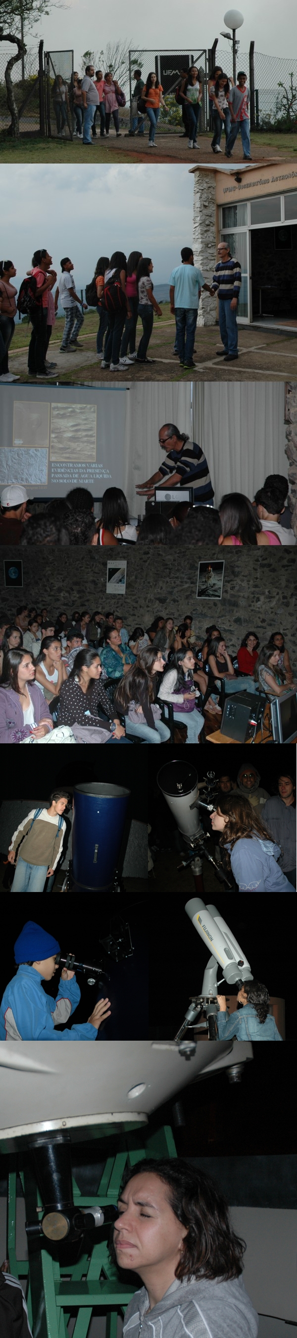 Novembro/12 - Escolas no Frei Rosário  Diversos

        Durante as noites de semana, continuamos recebendo escolas no Frei Rosário. As visitas devem ser agendadas pelo telefone (31) 3409-5679 ou por e-mail: astrovis@fisica.ufmg.br
         
        
        