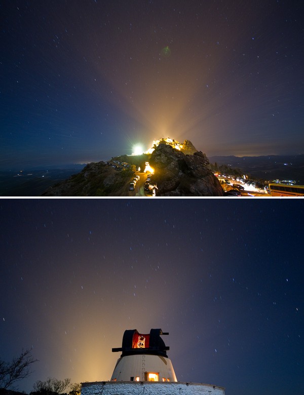 Setembro/11 - Poluição Luminosa - Luiz Lage (fotógrafo e astrônomo amador)

        Fotos ilustrativas dos danos causados pela poluição luminosa.  Mesmo a poluição luminosa na Serra da Piedade sendo muitíssimo inferior à poluição de uma cidade (mesmo pequena) ela já prejudica muito às observações astronômicas.