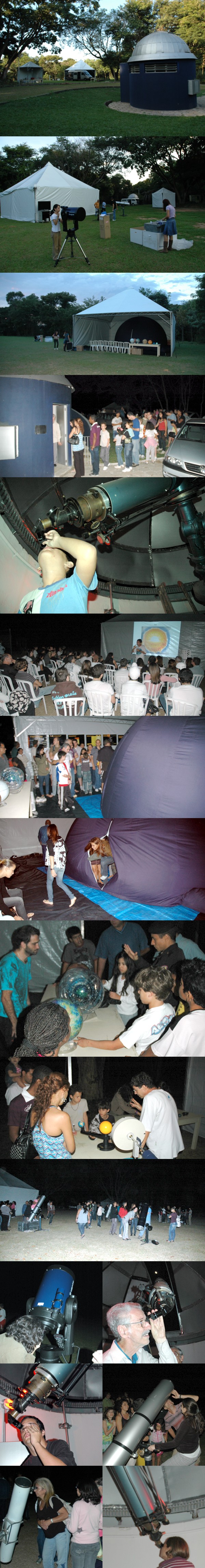 Julho/11 - Quarta Crescente  - Autores Diversos

        O Projeto Quarta Crescente é desenvolvido por nosso Grupo, desde 2007.
  
        Consiste de palestras multimidia; observações astronômicas; sessões de planetário (analógico e/ou digital); laboratório interativo/demonstrativo; quiosque com mapa eletrônico do céu; etc e acontece sempre de abril a setembro, nas quartas feiras de Lua Crescente.
  
       Desde 2009 o Quarta Crescente vem sendo realizado no 'Observatório do Museu' em parceria com o Museu de História Natural e Jardim Botânico da UFMG.